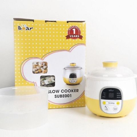Bear Nồi Nấu Chậm 0,8L SUBE001/ 1,6L SBNNC1 - BH 18 THÁNG (Bản tiếng việt)