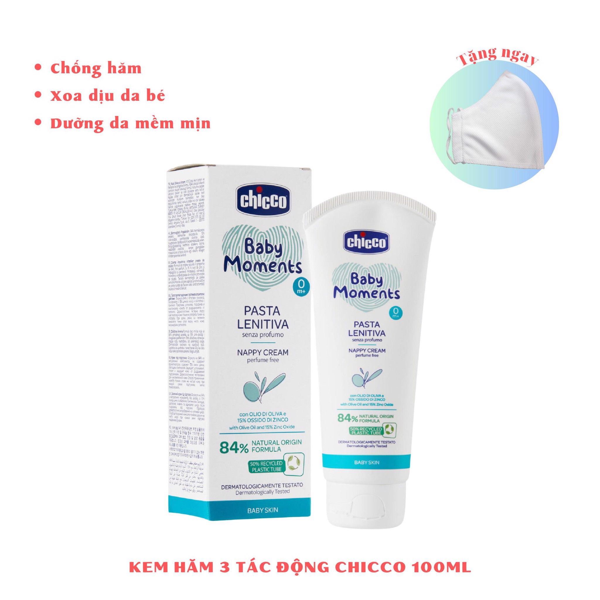  Kem hăm ba tác động Chicco 100ml Cho Bé 