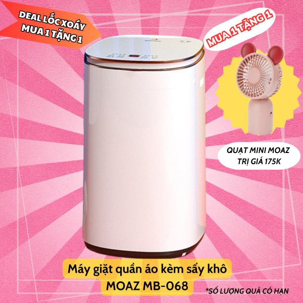 Máy giặt quần áo kèm sấy khô cho bé Moaz MB068 - bảo hành 1 năm lỗi 1 đổi 1