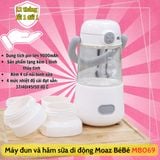 (Tặng bình thủy tinh và 4 cổ nối) Máy hâm sữa di động Moaz MB069/ bảo hành 1 năm lỗi 1 đổi 1
