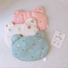 Monona Gối Nằm Tai Gấu thêu vải waffle cho bé sơ sinh thoáng khí, mền mại