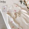 Chăn choàng ủ lụa thỏ gấu cotton lụa mo chee