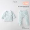 Nous Bộ set cài lệch dài tay thêu thỏ size New Born (0-3m)