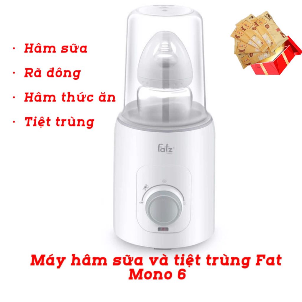  Máy hâm sữa và tiệt trùng Fatzbaby Mono 6 - Bảo hành 1 năm Cho Bé 