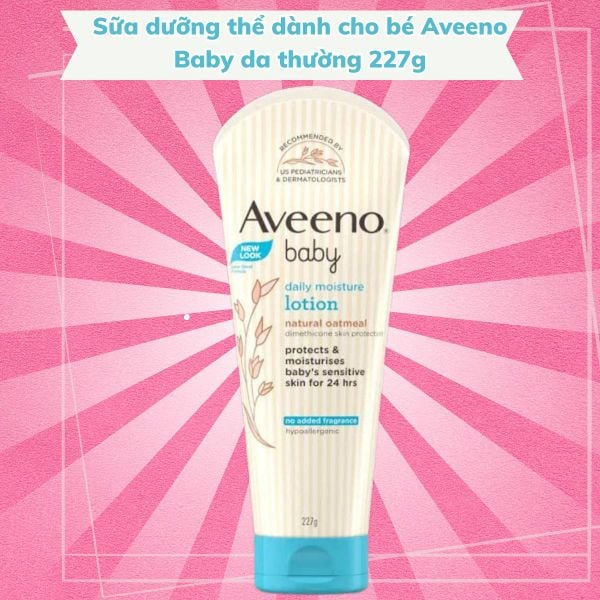 Kem/ Sữa Dưỡng Ẩm cho da mặt và body bé sơ sinh Aveeno 227g