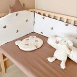 Mochee quây cũi + ga nệm chất xô muslin cho bé sơ sinh size 70x120cm