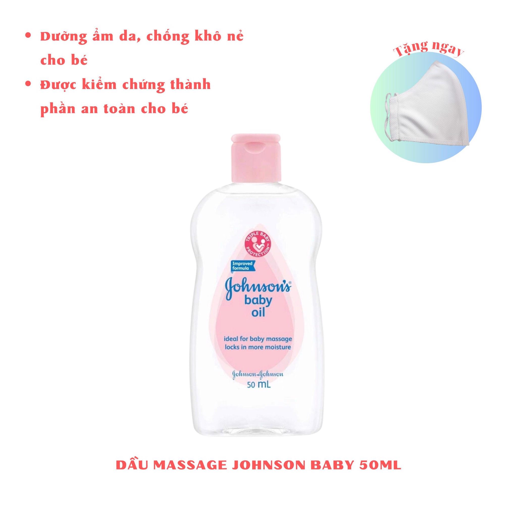 Dầu Trẻ Em Baby Oil Johnson's massage và dưỡng ẩm cho bé chai 50ml/200ml 