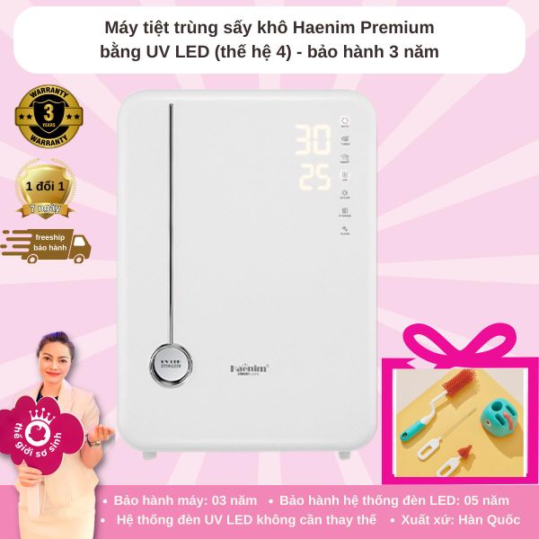 (Tặng kèm bộ cọ) Máy tiệt trùng, sấy khô UV LED Haenim thế hệ 4/ Haenim Mini UV LED - bảo hành 3 năm