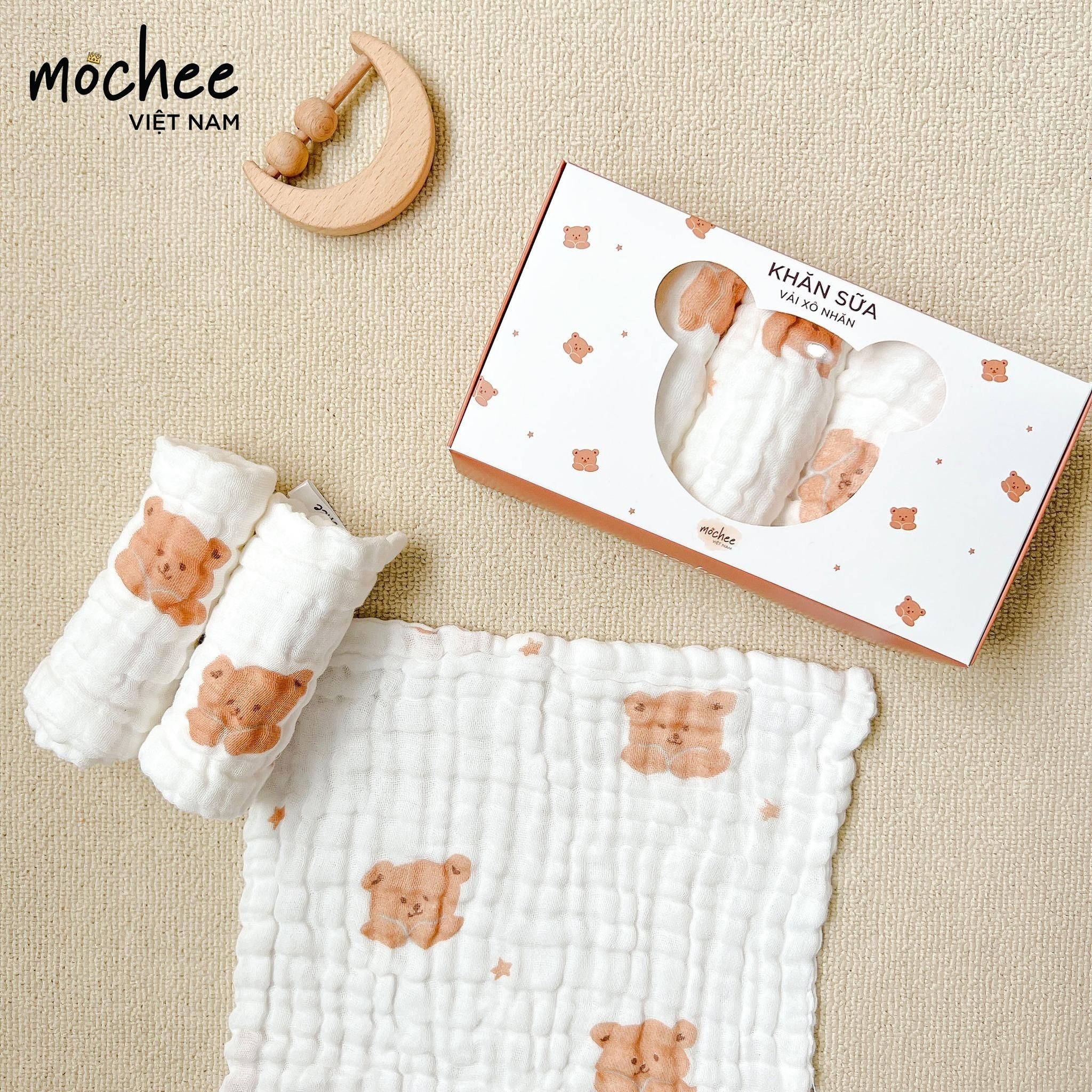  Set 5 khăn Mochee Xô Xù thấm hút tốt - size 25x25cm 