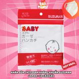 (Tặng 1 khẩu trang xô) Khăn Sữa Kháng Khuẩn Chitosan Suzuran 10 cái/ set (goi) - Dùng ngay Cho Bé