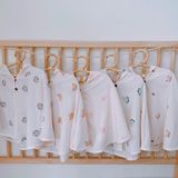 Monona Áo Choàng Muslin Sử Dụng 4 Mùa Có Mũ Kính cho bé / freesize từ 3,5-12kg Xô Muslin