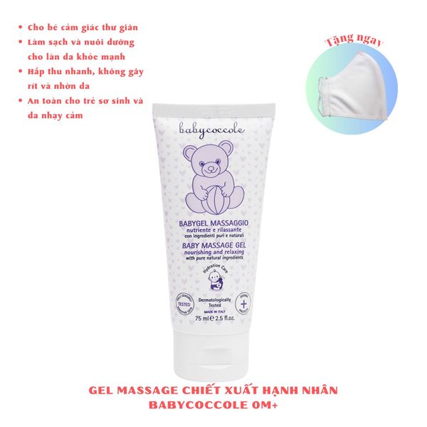 Gel massage chiết xuất hạnh nhân Babycoccole 75ml Cho Bé