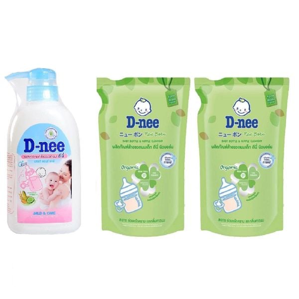 Dnee Túi/Chai Nước Rửa Bình Sữa