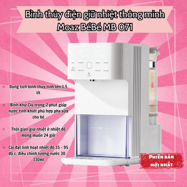 Moaz Bình thủy điện giữ nhiệt thông minh MB071 - bảo hành 1 năm lỗi 1 đổi 1