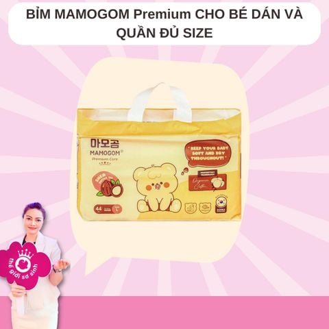 (Kèm quà) Tã/ Bỉm Mamogom Premium care dủ các size NB/S/M/L/XL/XXL cho bé
