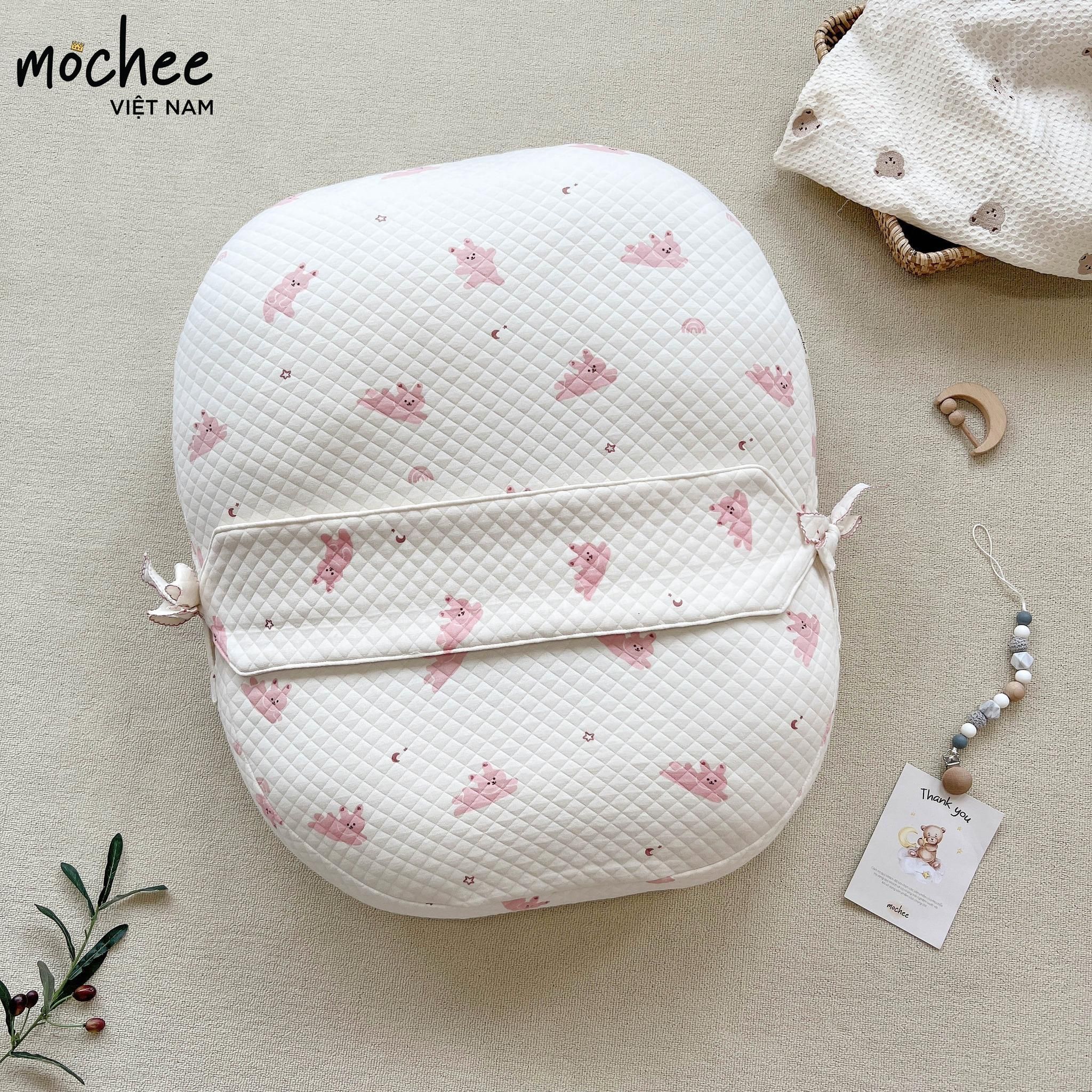  Mochee Gối Chống Trào Ngược Dài Lụa Cotton 