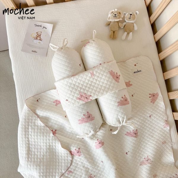 Mochee Chặn Cotton Trần Bông Cao Cấp - Dài 38cm Cho Bé