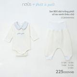 Nous Premium Set body áo tay dài phối kèm quần cho bé sơ sinh