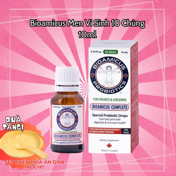 Men vi sinh 10 chủng chính hãng BioAmicus Complete bổ sung lợi khuẩn lọ 10ml