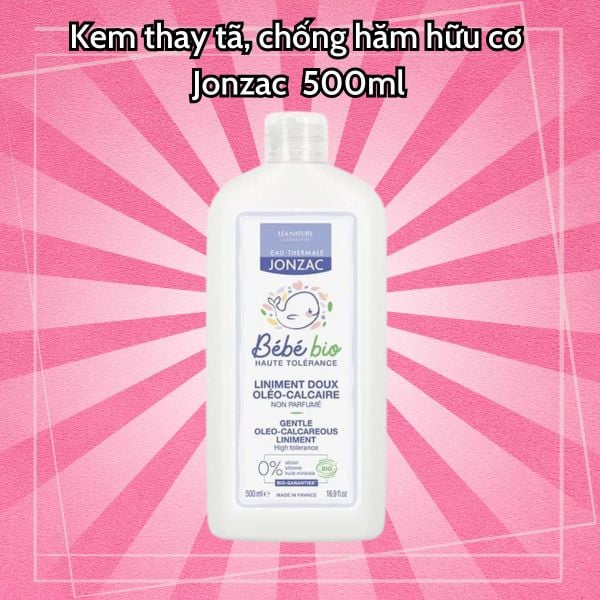 Kem vệ sinh thay tã và ngừa hăm cho bé hữu cơ Eau Thermale Jonzac 500ml/1000ml