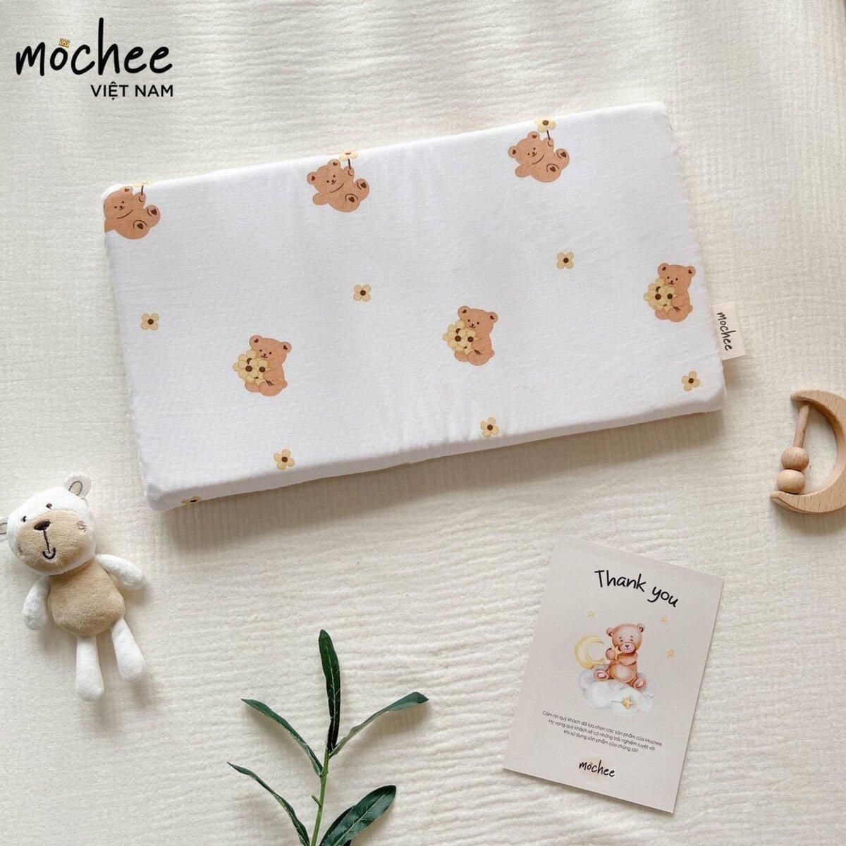  Mochee Gối Nằm Cao Su Non Chữ Nhật 20x37cm 