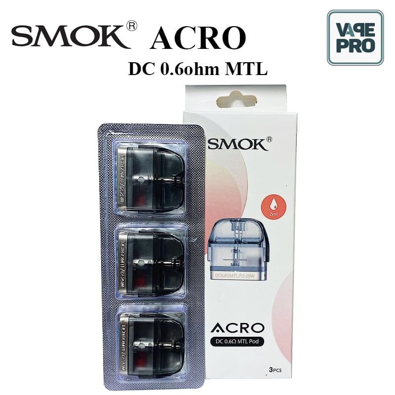 PACK 3 ĐẦU POD DC 0.6OHM MTL  THAY THẾ CHO ACRO 25W POD SYSTEM BY SMOK