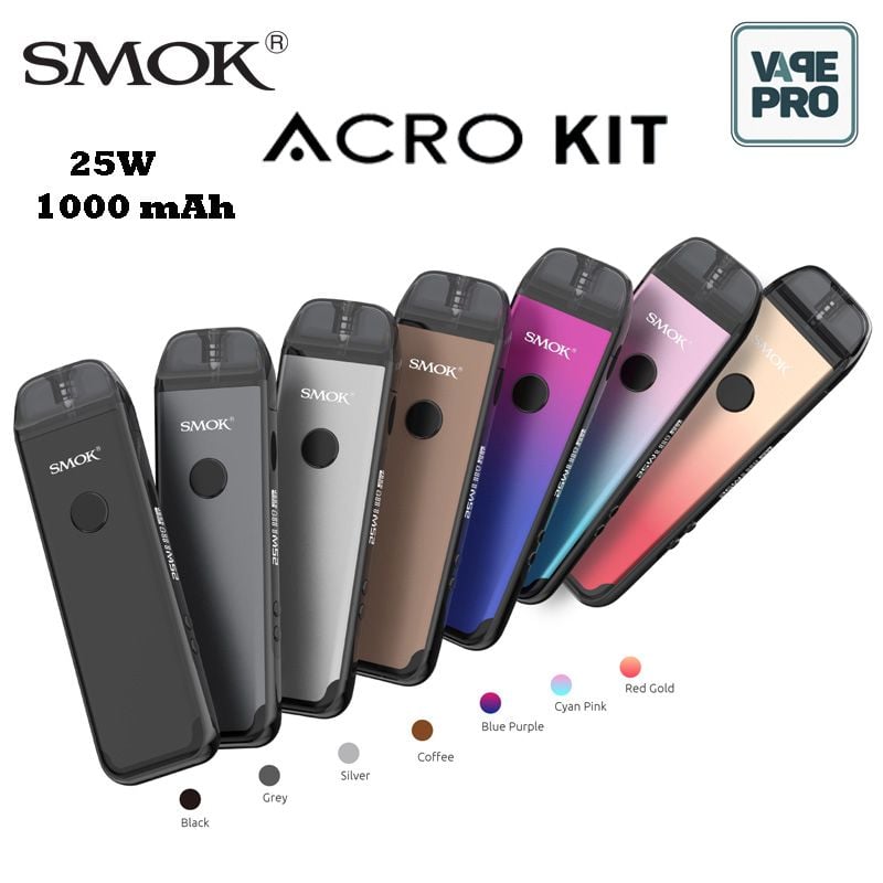 BỘ POD SYSTEM ACRO 25W 1000mAh POD MOD KIT BY SMOK