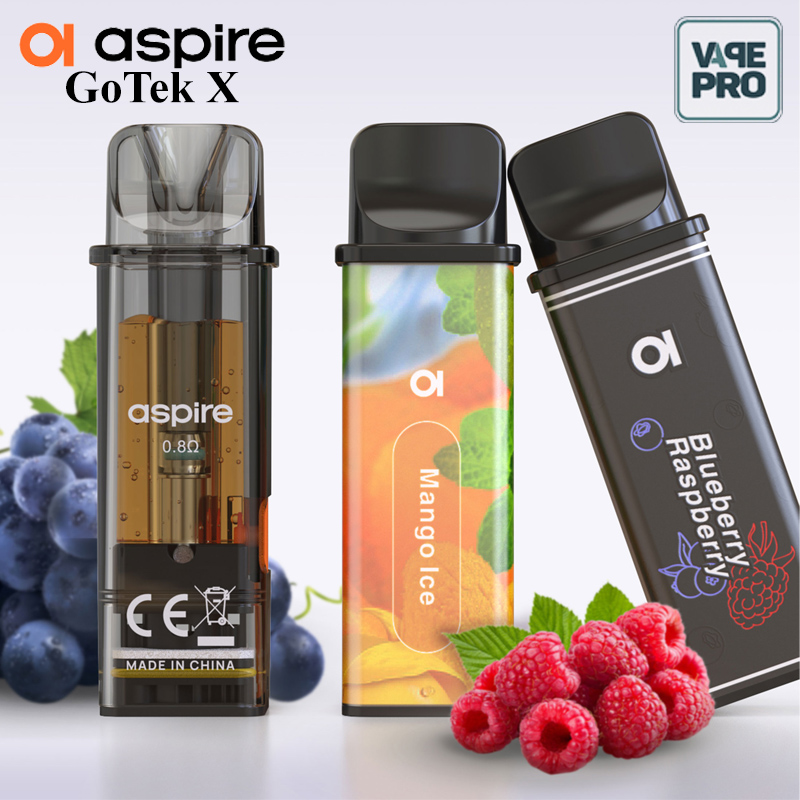ĐẦU POD CÁC VỊ DÙNG CHO MÁY GOTEK X 650mAh BY ASPIRE VapePro