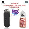 COMBO POD ZERO POD SYSTEM 650mAh VAPORESSO & SALT NIC 30ML VỊ TUỲ CHỌN