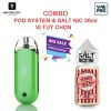 COMBO POD ZERO POD SYSTEM 650mAh VAPORESSO & SALT NIC 30ML VỊ TUỲ CHỌN