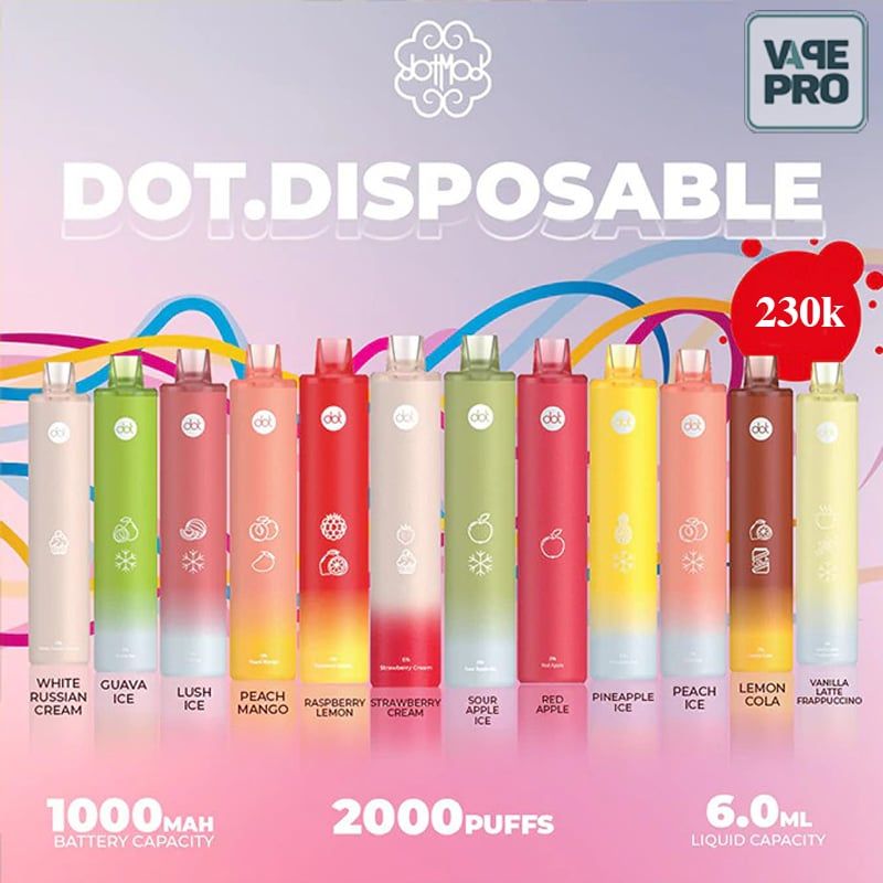 POD DÙNG 1 LẦN DOT DISPOSABLE 6ML (2.000 hơi) BY DOTMOD