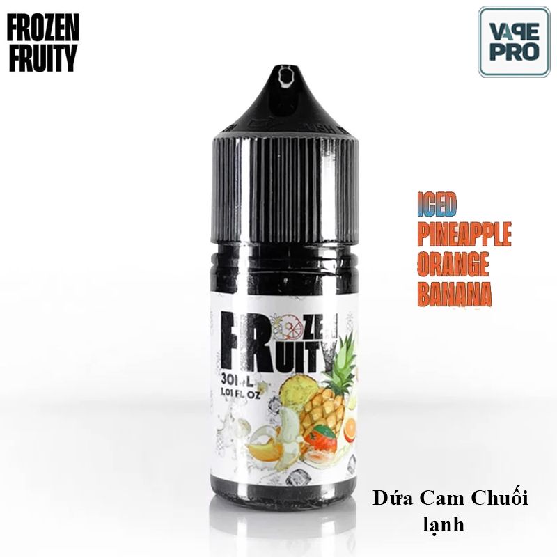 ICED PINEAPPLE ORANGE BANANA (Dứa Cam Chuối lạnh) - FROZEN FRUITY SALTNIC - 30ML