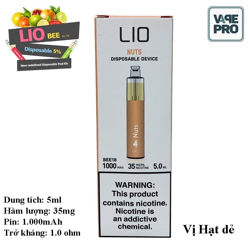 POD DÙNG 1 LẦN LIO BEE 18 (1.200 hơi) DISPOSABLE BY iJoy