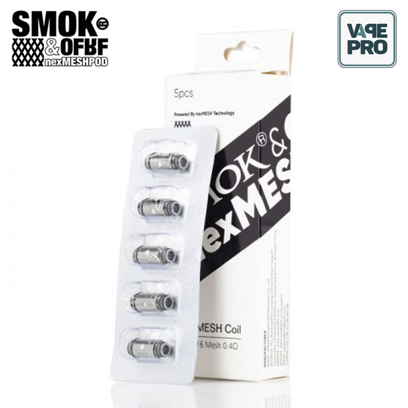 Pack 5 Coils OFRF NexMesh SS316 Mesh 0.4ohm by SMOK OFRF