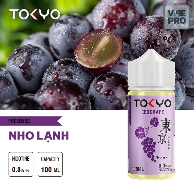 ICED GRAPE (Nho lạnh) Tokyo Juice 100ML