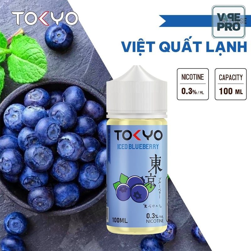 ICED BLUEBERRY (Việt quất lạnh) Tokyo Juice 100ML