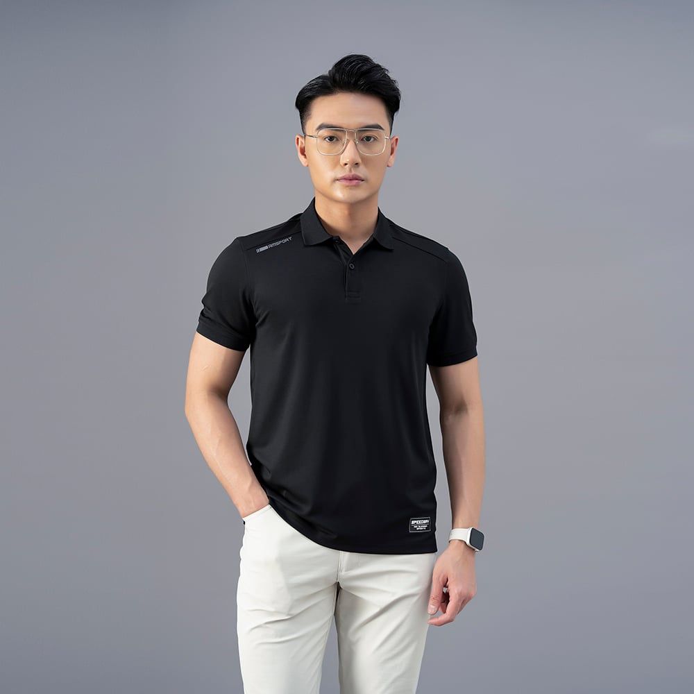 Áo Polo nam AM màu Black PLM233-00