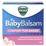 Dầu bôi giữ ấm phòng ho cảm lạnh Baby Balsam Vicks Úc 50g