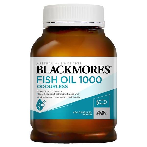 Dầu cá không mùi Blackmores Odourless Fish Oil 1000mg 400 viên