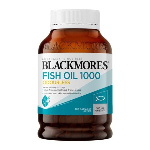 Dầu cá không mùi Blackmores Odourless Fish Oil 1000mg 400 viên