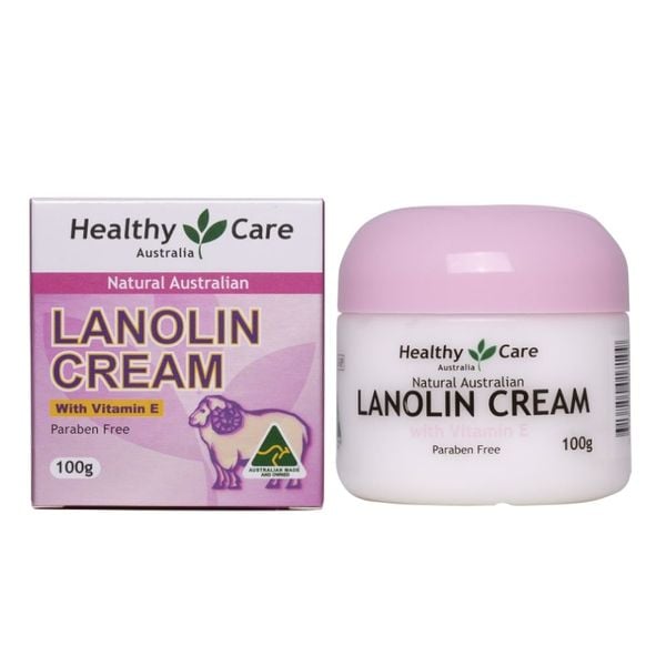 Kem nhau thai cừu Úc Healthy Care Lanolin cream with Vitamin E 100g