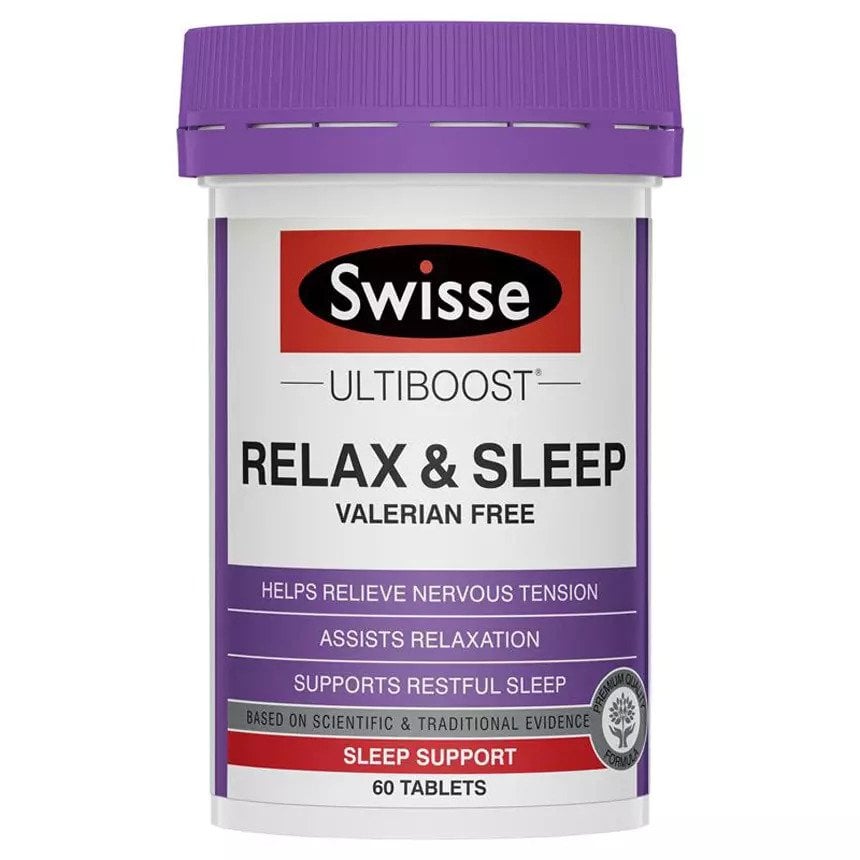 Viên uống thư giãn, hỗ trợ giấc ngủ Swisse Ultiboost Relax & Sleep 60 –  Hàng Úc Thom Dang