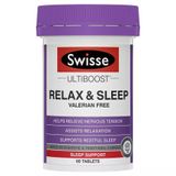 Viên uống thư giãn, hỗ trợ giấc ngủ Swisse Ultiboost Relax & Sleep 60 viên