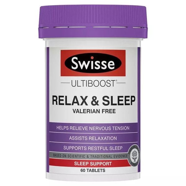 Viên uống thư giãn, hỗ trợ giấc ngủ Swisse Ultiboost Relax & Sleep 60 viên