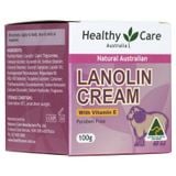 Kem nhau thai cừu Úc Healthy Care Lanolin cream with Vitamin E 100g