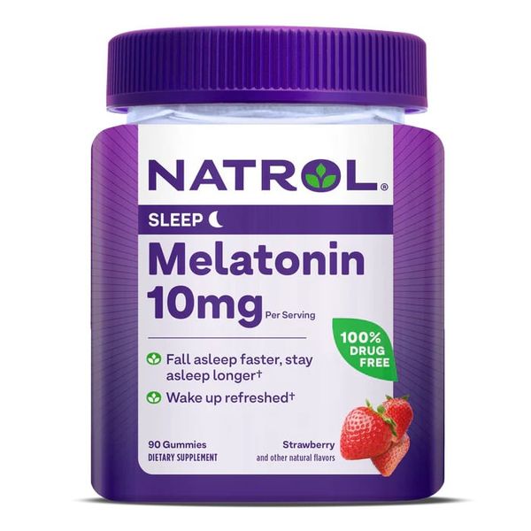 Kẹo dẻo giúp ngủ ngon Sleep Natrol Melatonin 10mg lọ 90 viên