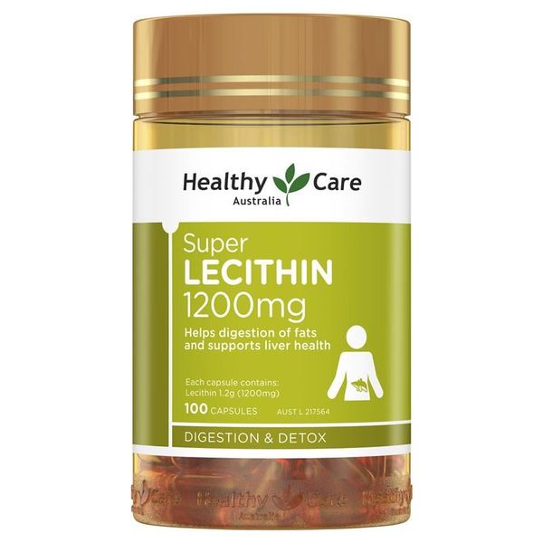 Tinh chất mầm đậu nành Úc Healthy Care Lecithin 1200mg 100 viên