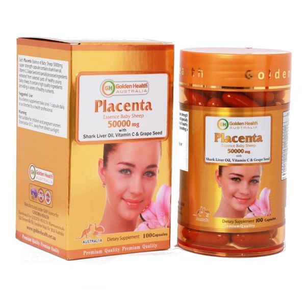 Nhau thai cừu Golden Health Placenta 50000mg 100 viên