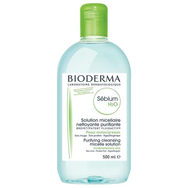 Nước tẩy trang Bioderma màu xanh Sebium H20 Solution Micellaire 500ml