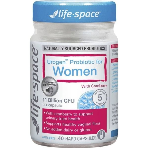 Men vi sinh đường tiết niệu cho phụ nữ Life Space Urogen Probiotic For Women 40 viên (kết hợp tinh chất việt quất)